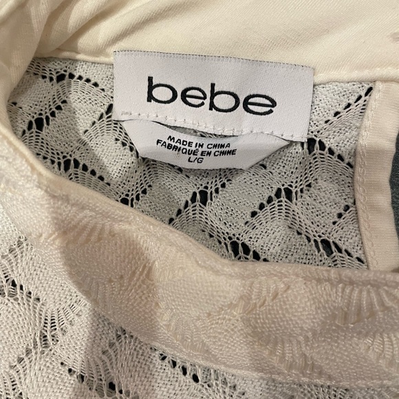 Women’s Off White Bebe Dress Size Large - Picture 4 of 7